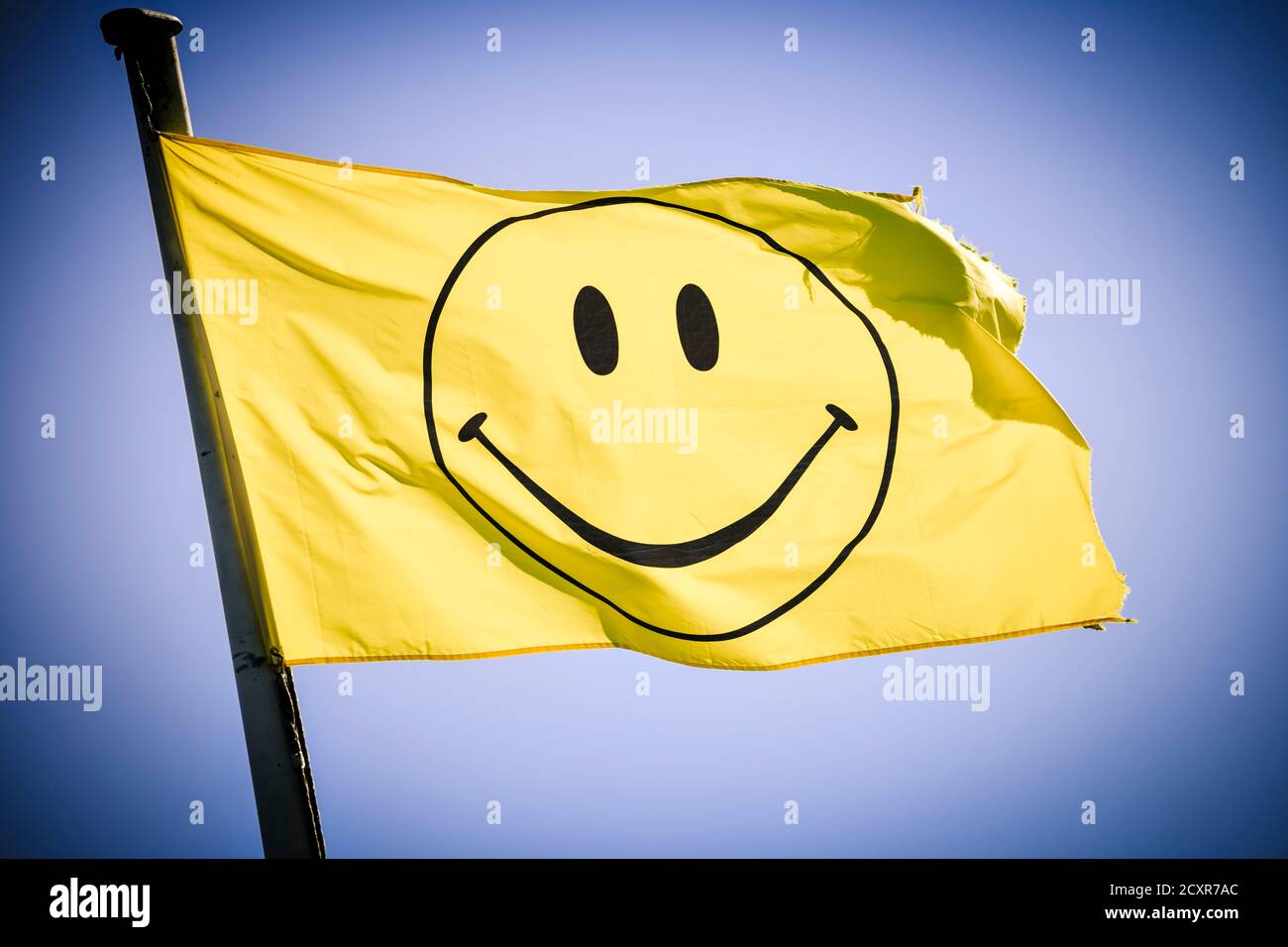 Smiley Flagge in Hamburg, Deutschland Stockfoto