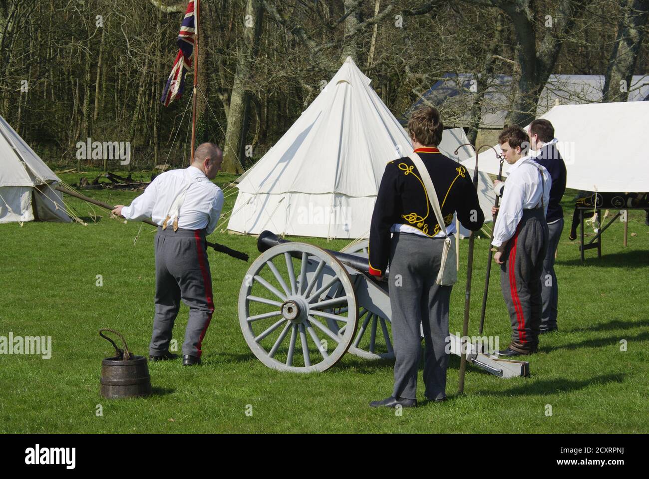 Anglesey Hussars, napoleonische Re enactment Group. Stockfoto