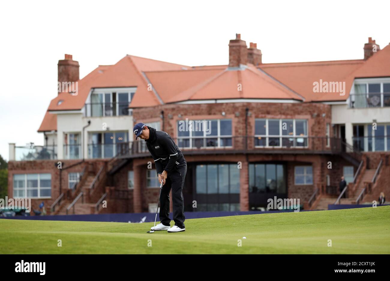 Australiens Min Woo Lee auf dem neunten Grün während der ersten Runde der Aberdeen Standard Investments Scottish Open im The Renaissance Club, North Berwick. Stockfoto