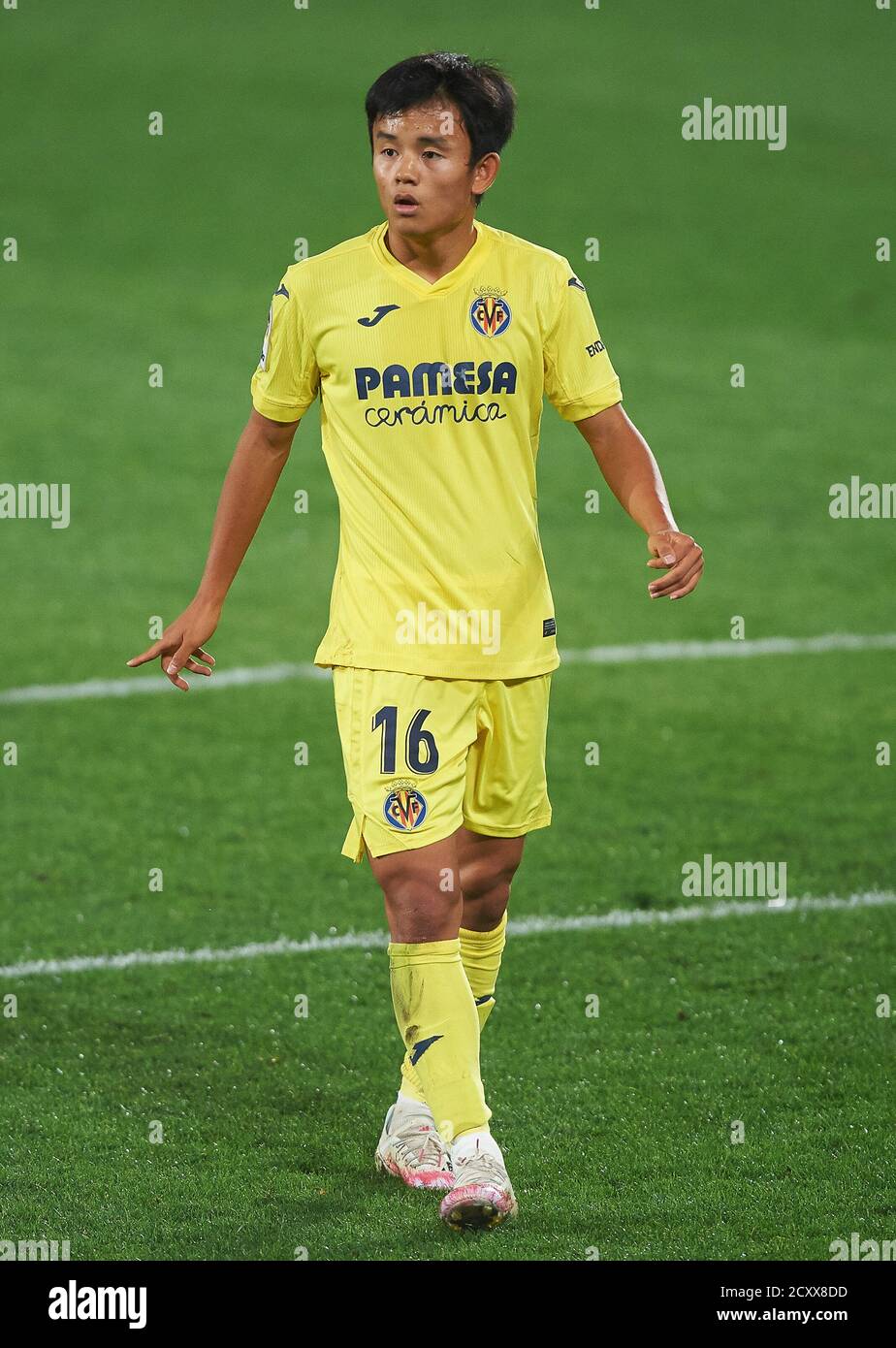 Takefusa Kubo von Villarreal CF während der spanischen Meisterschaft La Liga Fußball mach zwischen Villarreal und Alaves am 30. September 2020 im Estadio de Stockfoto