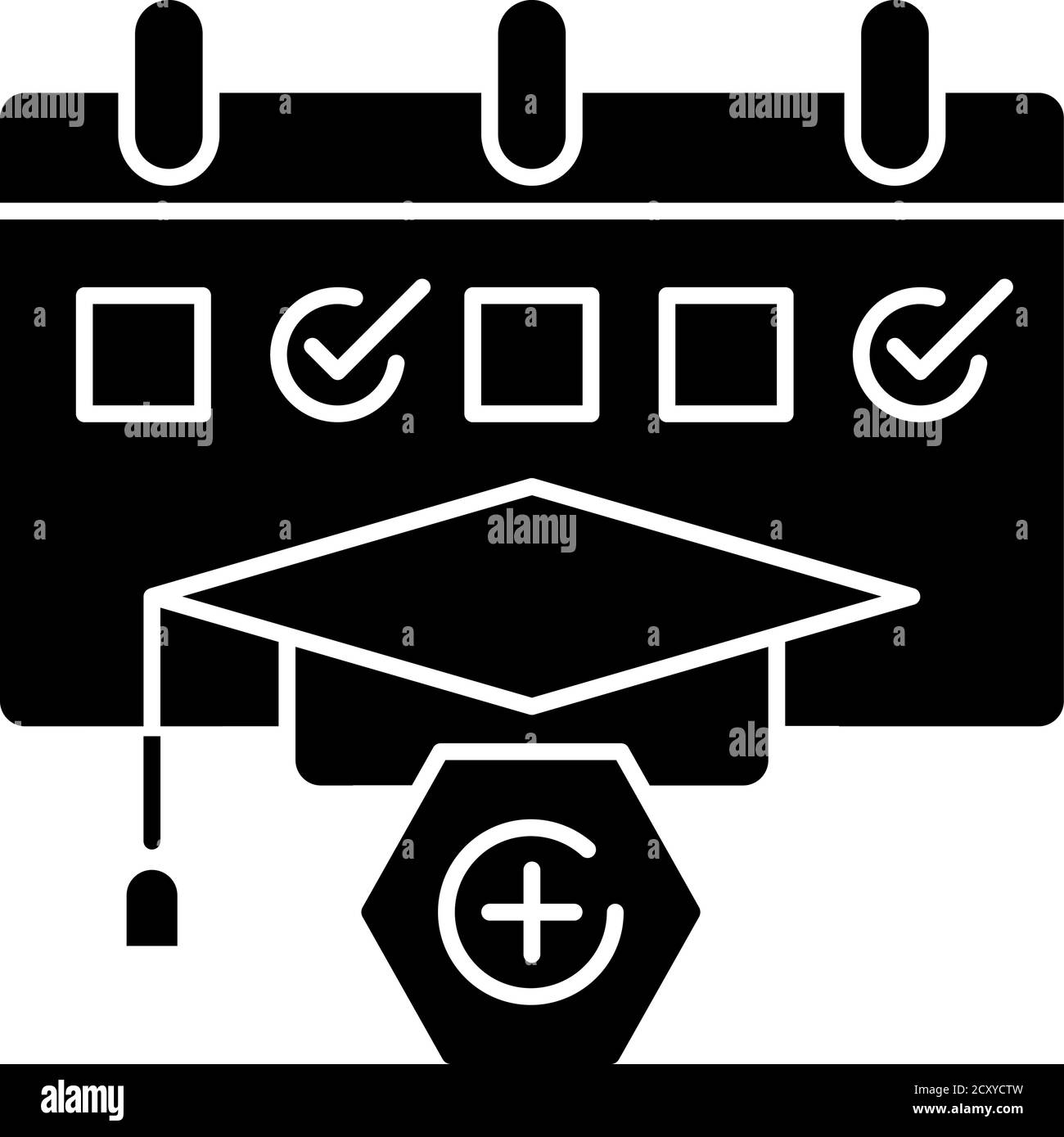 Diagnosetest: Schwarzes Glyphensymbol Stock Vektor