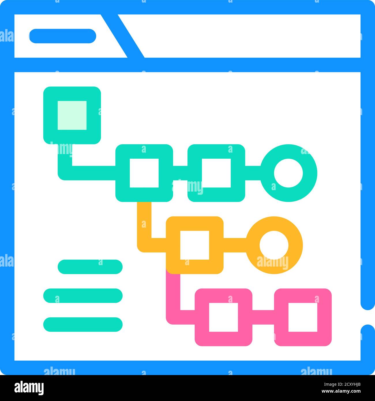 Explorative Datenanalyse Farbe Symbol Vektor Illustration Stock Vektor