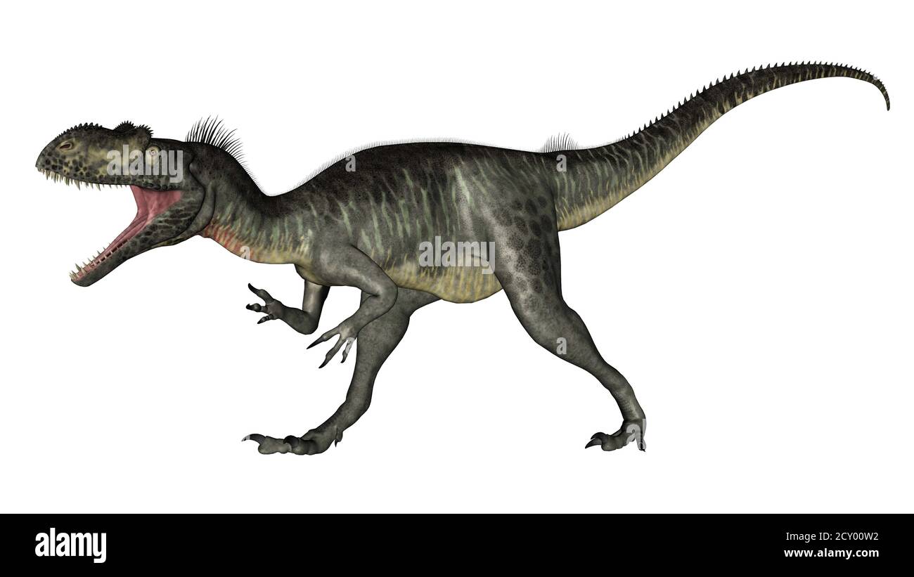 Megalosaurus Dinosaurier Roaring - 3D Render Stockfoto