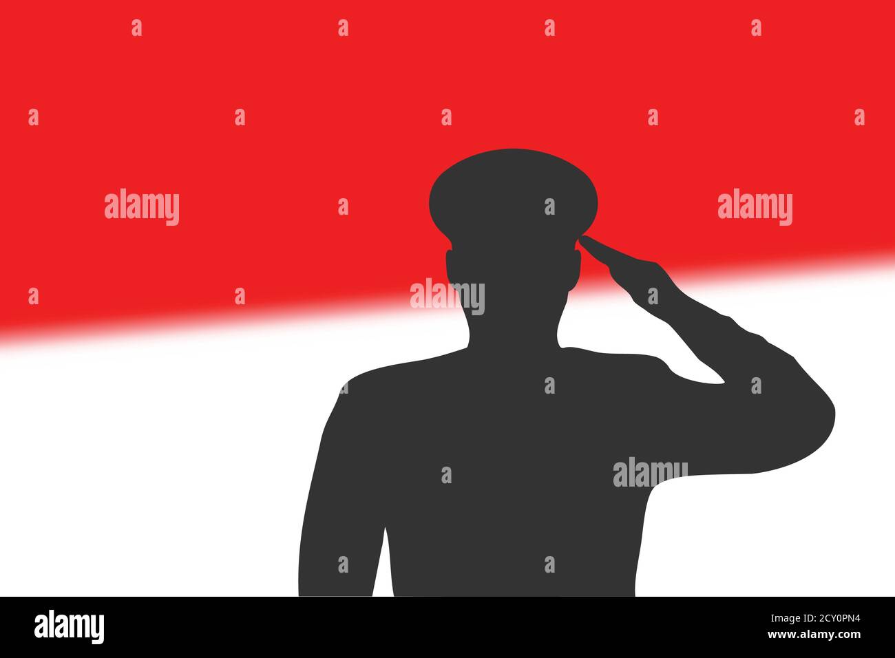 Löt Silhouette auf verwackelte Hintergrund mit Indonesien Flagge. Stock Vektor