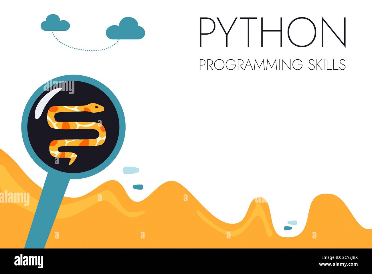 Python-Code-Sprachzeichen. Programmierung Codierung und Entwicklung Konzept. Stock Vektor