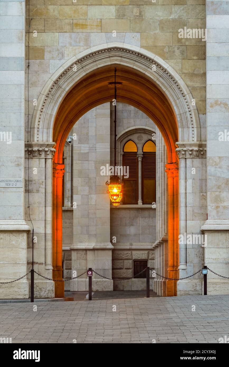 Ungarisches Parlament. Budapest. Eines der schönsten Gebäude in der ungarischen Hauptstadt. Stockfoto