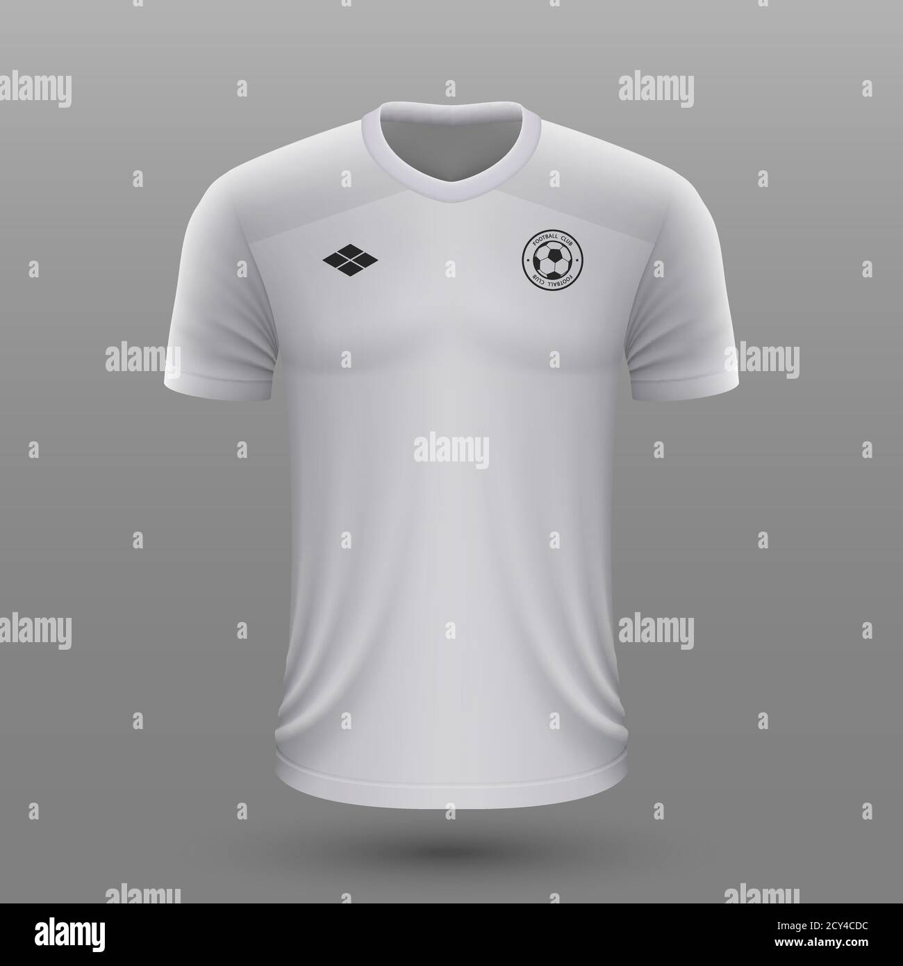 Realistisches Fußballtrikot 2020, Japan Auswärtstrikot Vorlage für Fußballtrikot. Stock Vektor