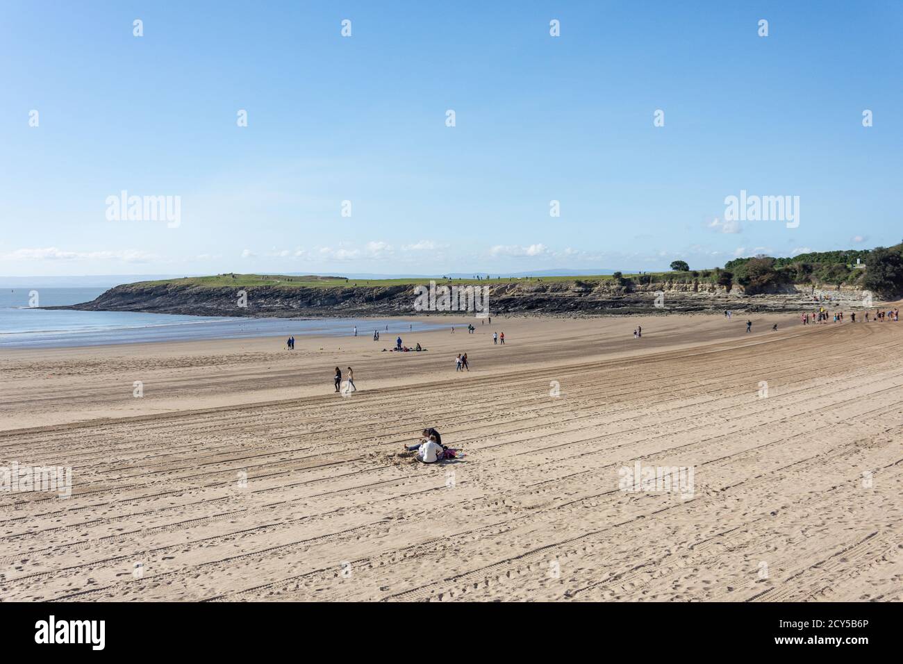 Whitley Bay Beach, Barry Island, Barry (Y Barri), Vale of Glamorgan, Wales, Vereinigtes Königreich Stockfoto