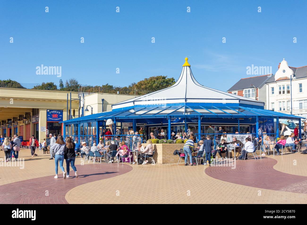 Marco's Cafe, Barry Island, Barry (Y Barri), Vale of Glamorgan, Wales, Vereinigtes Königreich Stockfoto