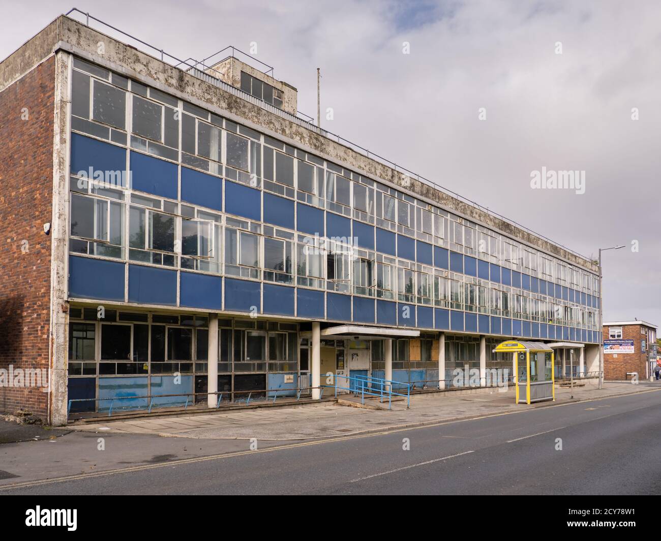 01.010.2020 st Helens, Merseyside, Großbritannien. Stilles Gebäude im Zentrum von St. Helens Stockfoto