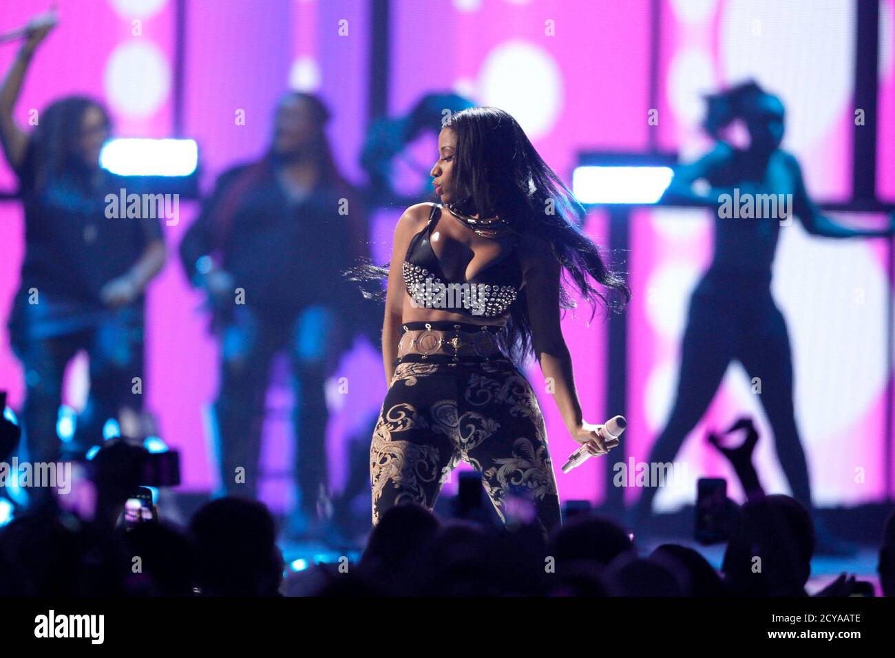Nicki Minaj führt während der 2014 iHeartRadio Music Festival in Las Vegas, Nevada, 19. September 2014.  REUTERS/Steve Marcus (Vereinigte Staaten - Tags: ENTERTAINMENT) Stockfoto