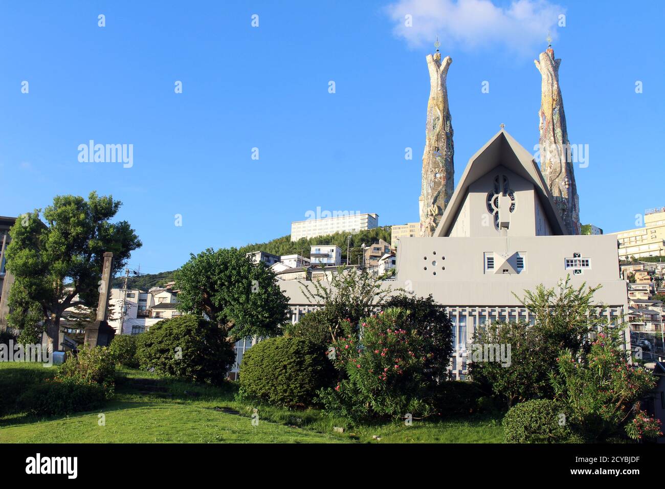 Die Kirche des Heiligtums von 26 Märtyrern in Nagasaki. Aufgenommen in Japan, August 2019. Stockfoto