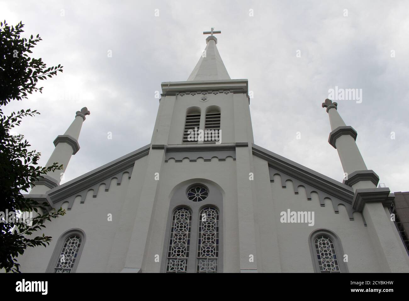 Nakamachi katholische Kirche in Nagasaki, Japan. Aufgenommen im August 2019. Stockfoto