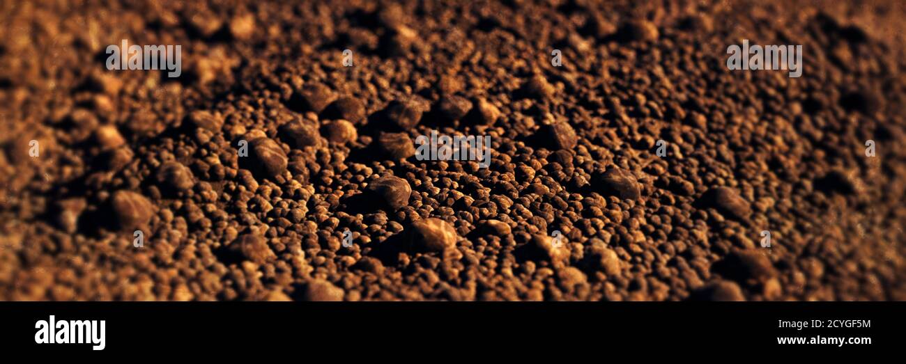 Brauner Boden, Boden Hintergrund Banner Stockfoto