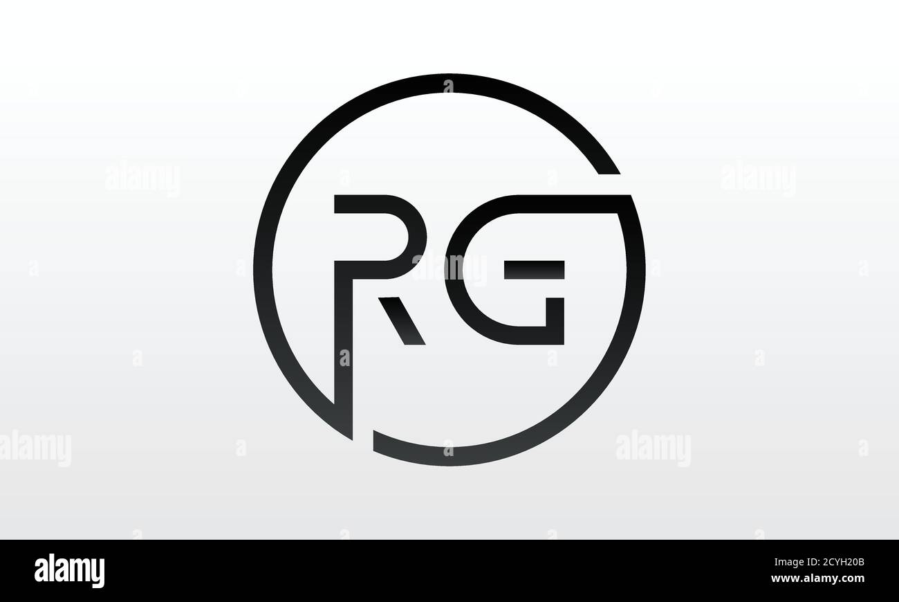 Initial rg Brief Logo mit kreativen modernen Business Typografie Vektor-Vorlage. Kreativer Buchstabe rg Logo Design. Stock Vektor