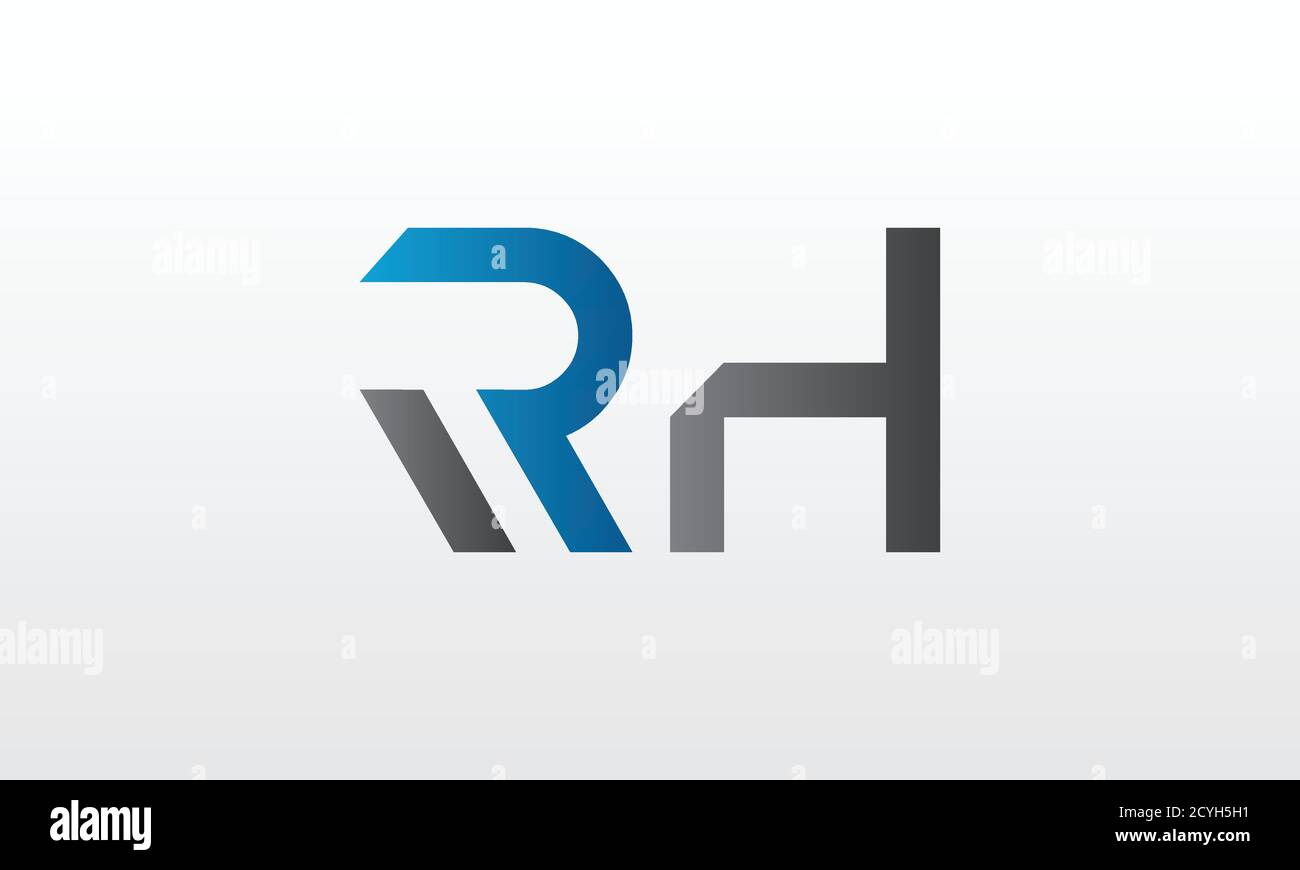 Initial rh Letter Logo mit kreativen modernen Business Typografie Vektor-Vorlage. Kreativer Buchstabe rh Logo Design. Stock Vektor