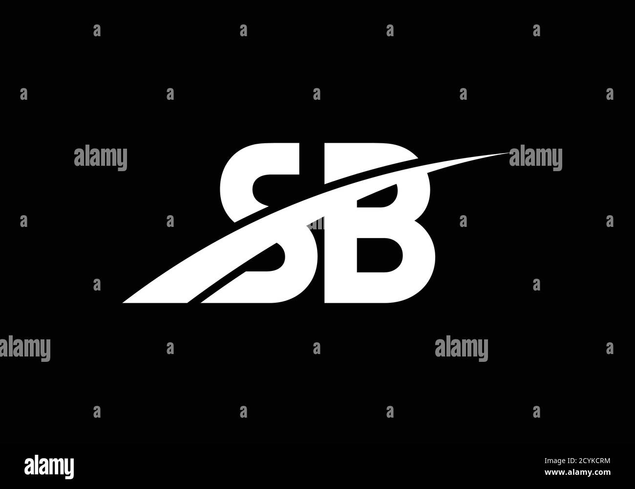 S B Anfangsbuchstabe Logo Design Vektor-Vorlage. S B Monogramm Logo. Stock Vektor