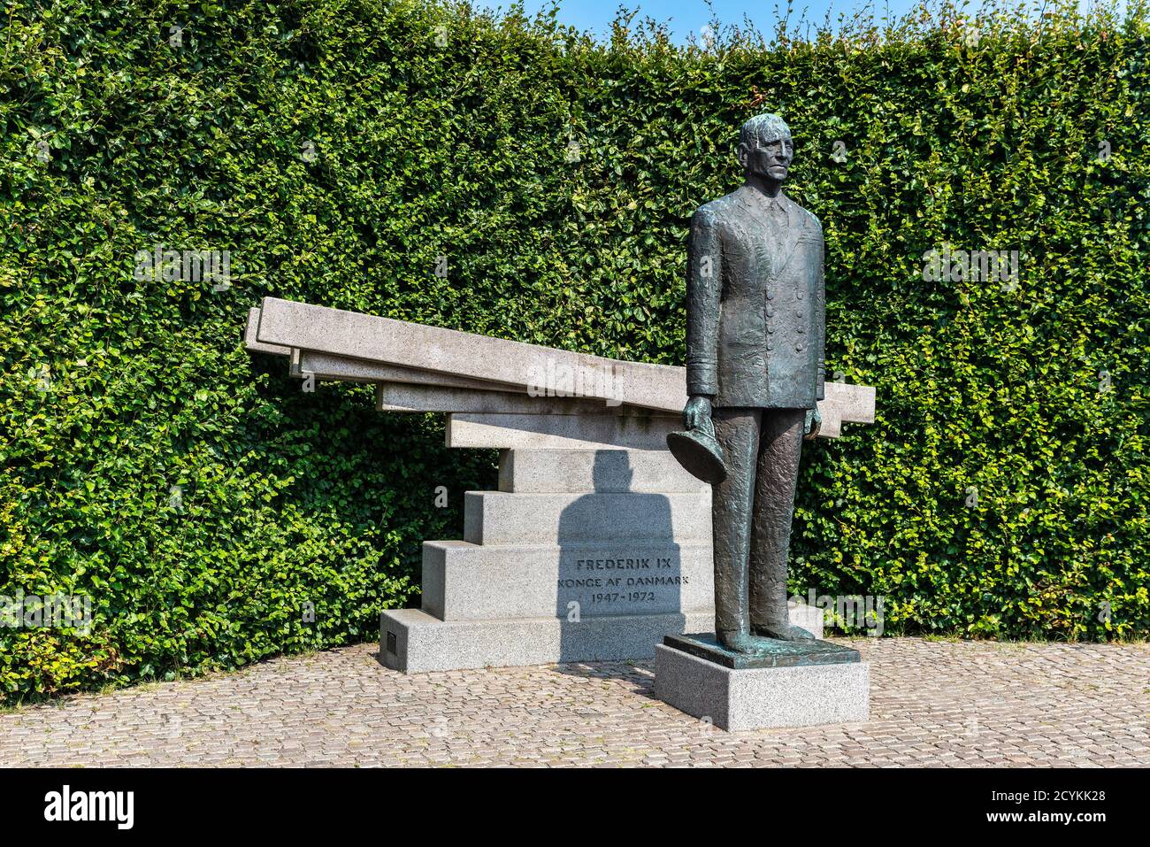 Statue von Frederik IX., König von Dänemark, auf der Langelinie Promenade in Kopenhagen, Dänemark Stockfoto