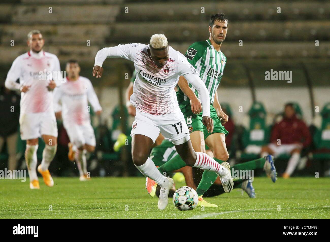 Rafael Leao von Mailand während der UEFA Europa League, Qualifying Play-offs Fußballspiel zwischen Rio Ave FC und AC Mailand am 1. Oktober 2020 in Estadio Stockfoto