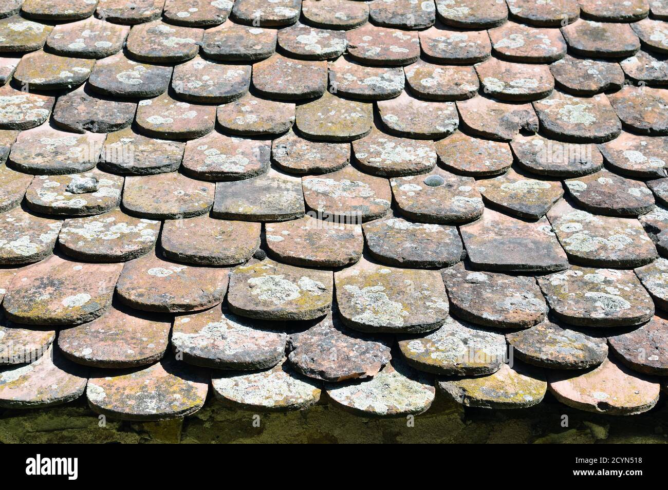 Einzigartige traditionelle siebenbürgische Dachziegel Stockfoto
