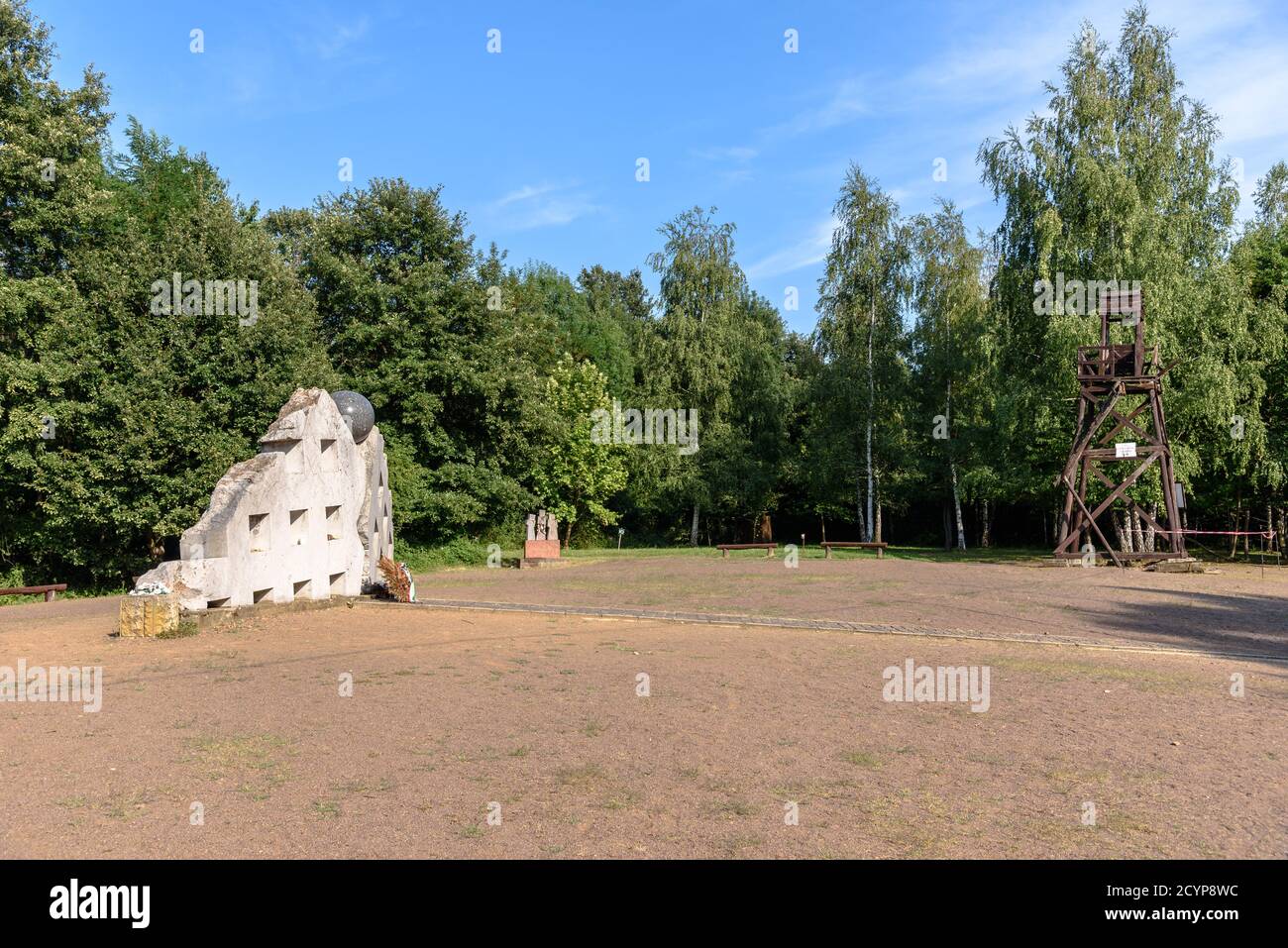Das Denkmal im ehemaligen kommunistischen Gefangenenlager in Recsk, Ungarn Stockfoto