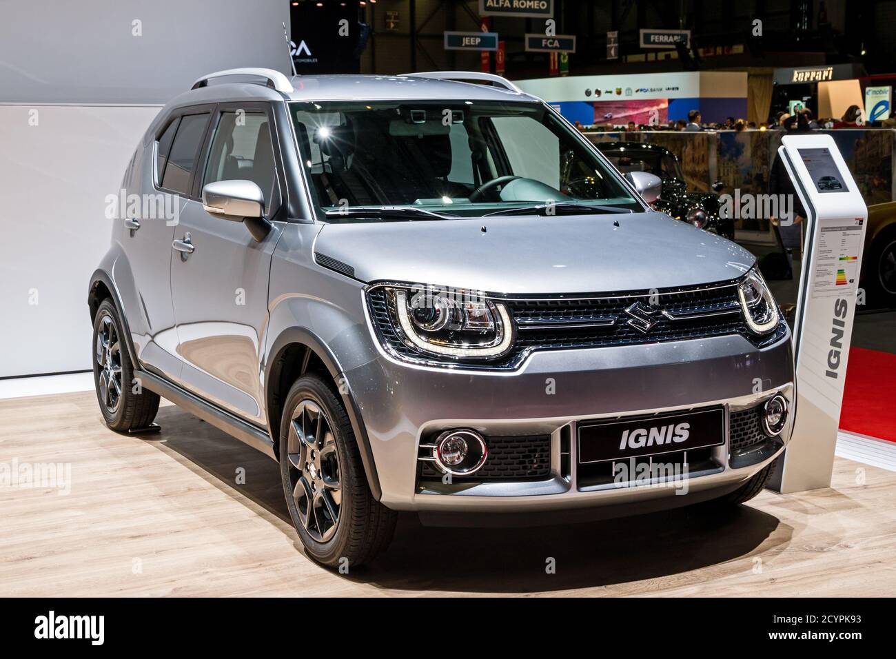 Suzuki Ignis Kompakt-suv auf dem 89. Genfer Autosalon. Genf, Schweiz - 5. März 2019. Stockfoto