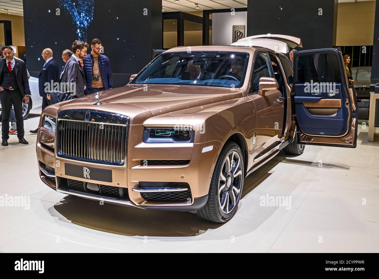 Rolls-Royce Bespoke Cullinan Luxuswagen auf dem 89. Genfer Autosalon. Genf, Schweiz - 5. März 2019. Stockfoto