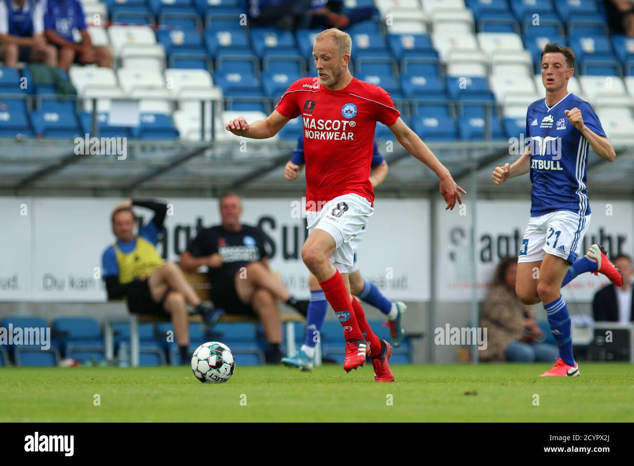 Lyngby, Dänemark. Juni 2020. Vegard Leikvoll Moberg (8) von Silkeborg gesehen während der 3F Superliga-Spiel zwischen Lyngby Boldklub und Silkeborg, WENN im Lyngby Stadium. (Bildnachweis: Gonzales Photo - Rune Mathiesen). Stockfoto