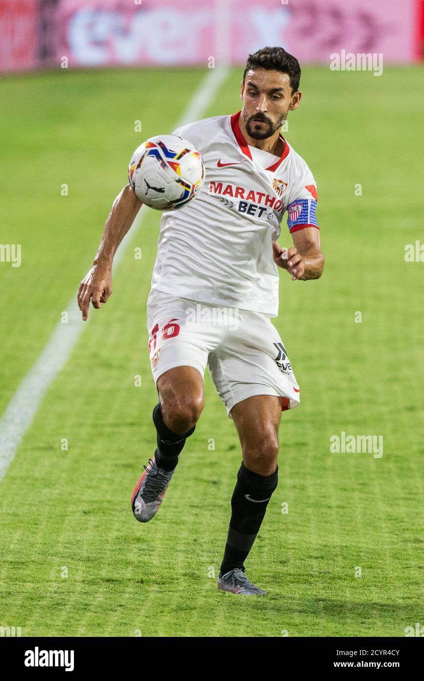 Jesus Navas von Sevilla während der spanischen Meisterschaft La Liga Fußballspiel zwischen Sevilla Futbol Club und Levante Union Deportiva am 1. Oktober 20 Stockfoto