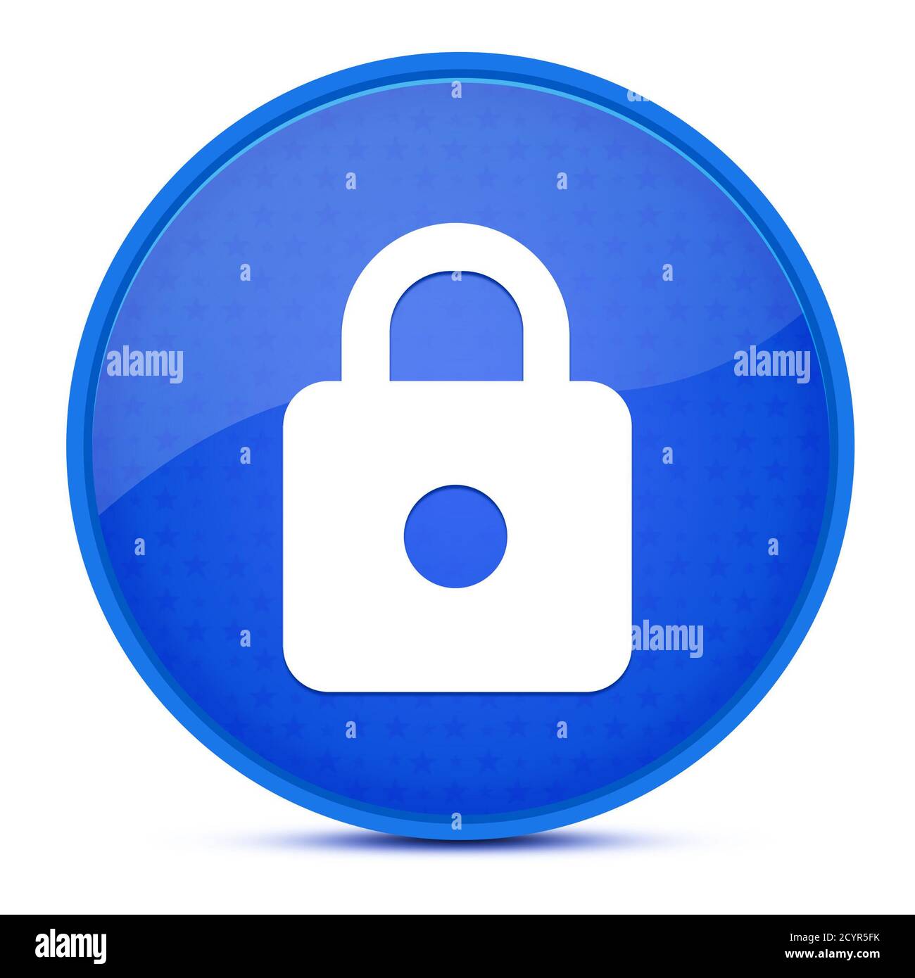https ästhetisch glänzend blau Runde Taste abstrakte Abbildung Stockfoto