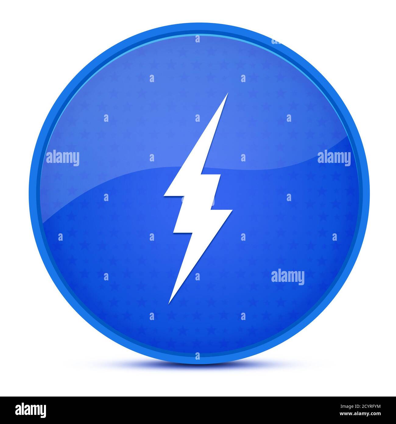 Beleuchtung ästhetisch glänzend blau Runde Taste abstrakte Illustration Stockfoto