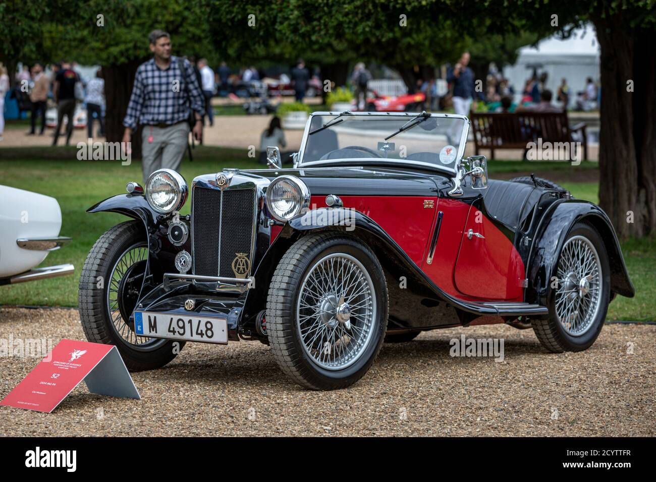 1934 MG PA, Concours of Elegance 2020, Hampton Court Palace, London, Großbritannien Stockfoto