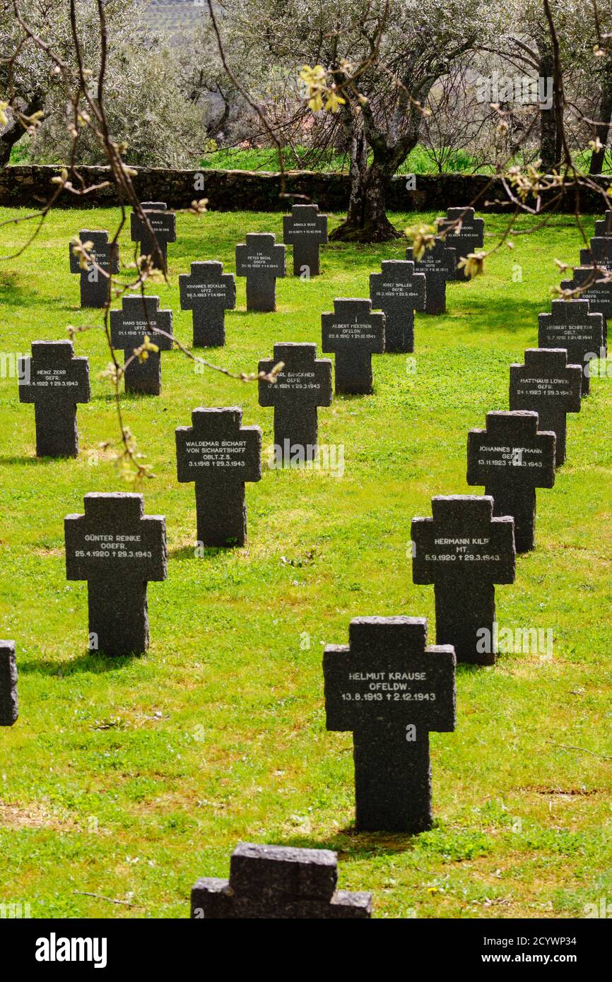 Cementerio Alemán de Cuacos de Yuste, Comarca de la Vera, Cáceres, Extremadura, Spanien, europa Stockfoto