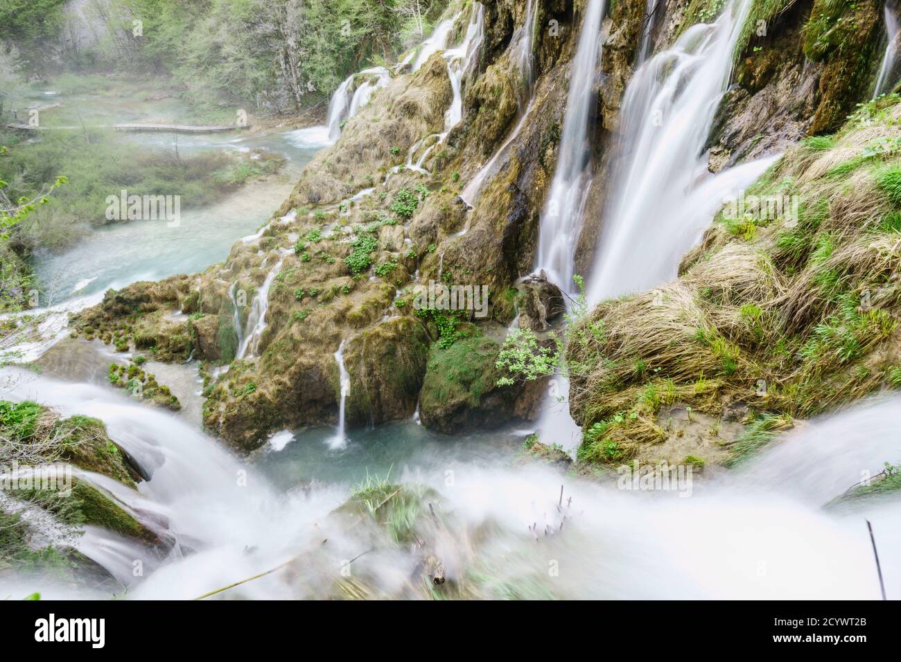 Parque Nacional de los Lagos de Plitvice, Patrimonio Mundial de la UNESCO, Kroatien, Europa Stockfoto