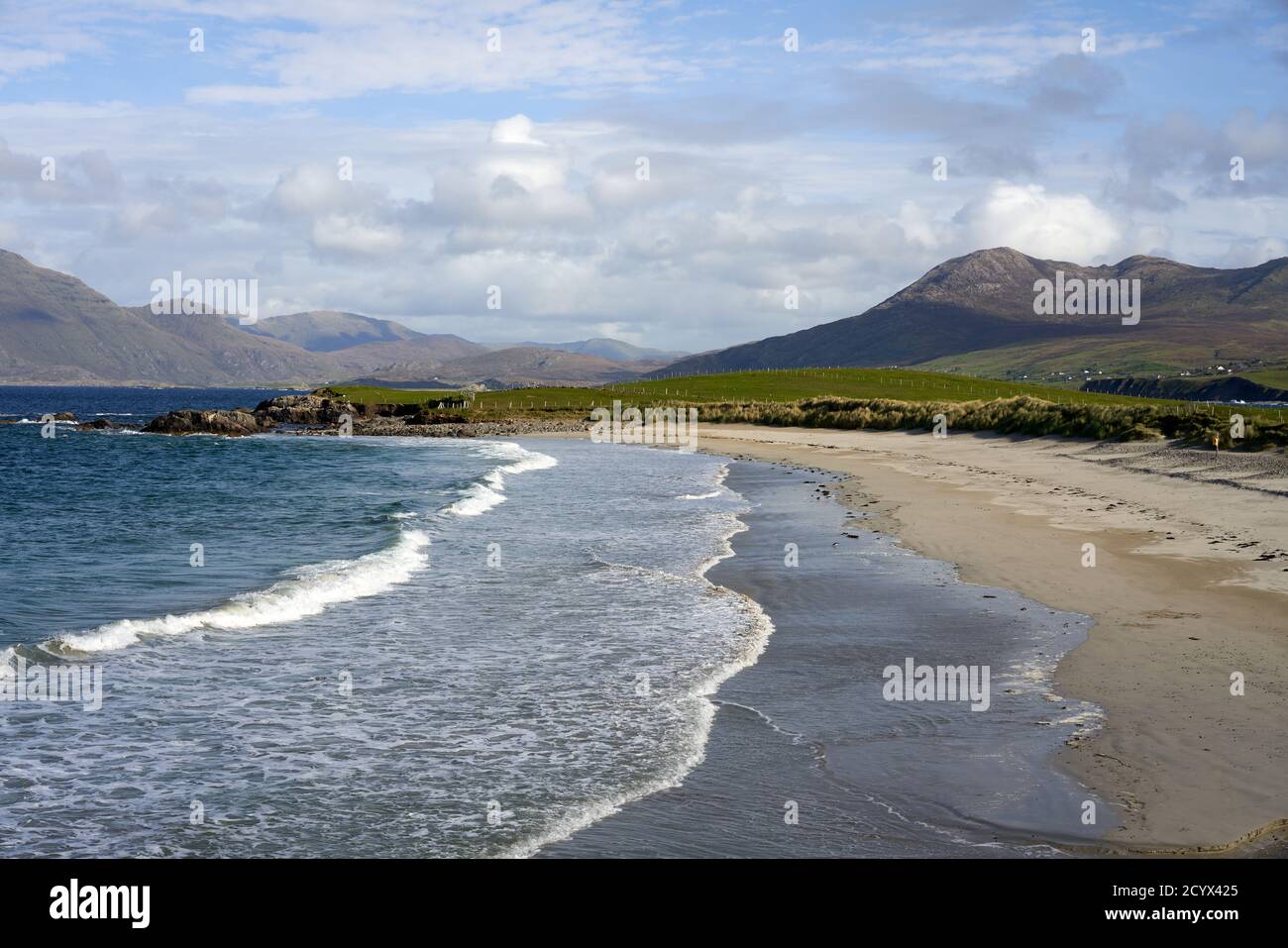 Renvyle Strand in Connemara an der Westküste Irlands. Stockfoto