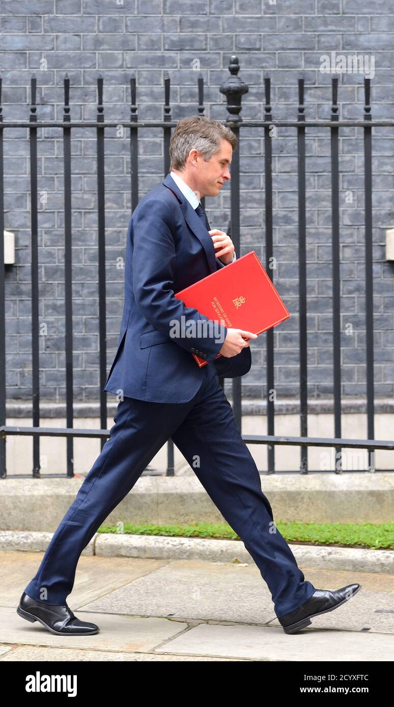 Gavin Williamson MP, Staatssekretär für Bildung, verlässt eine Kabinettssitzung, Downing Street, 30. September 2020 Stockfoto