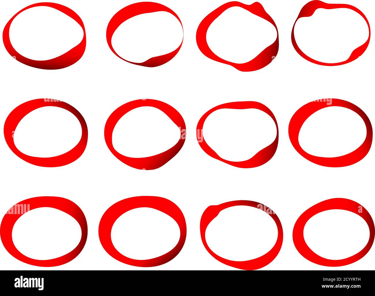 Kreis, Oval, Ellipse Tag, Label Set Vektor Stock Vektor