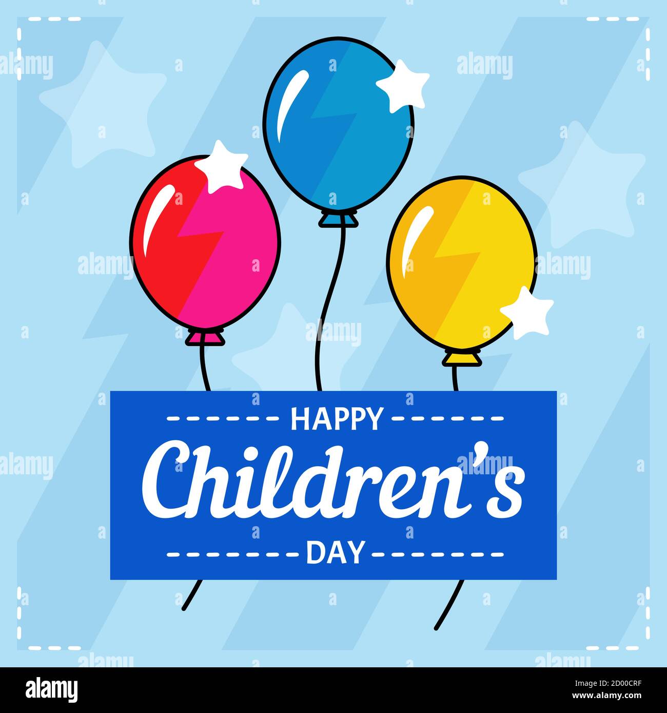 vektor-Illustration von glücklichen Kindertag Stock Vektor