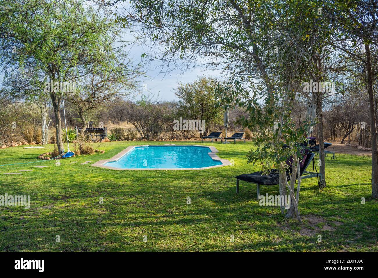 Schwimmbad, Onguma Campingplatz, Namibia, Afrika Stockfoto