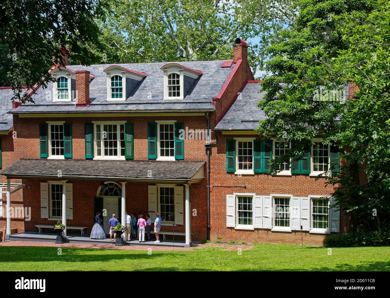 Wheatland, Haus von Präsident James Buchanan, 15. Präsident der USA, großes Ziegelhaus im Bundesstil, 1828, alt, Dozent, Besucher, Lancaster County, Penn Stockfoto