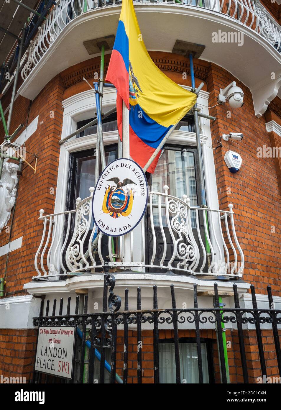 Die Botschaft Ecuadors in London. Stockfoto
