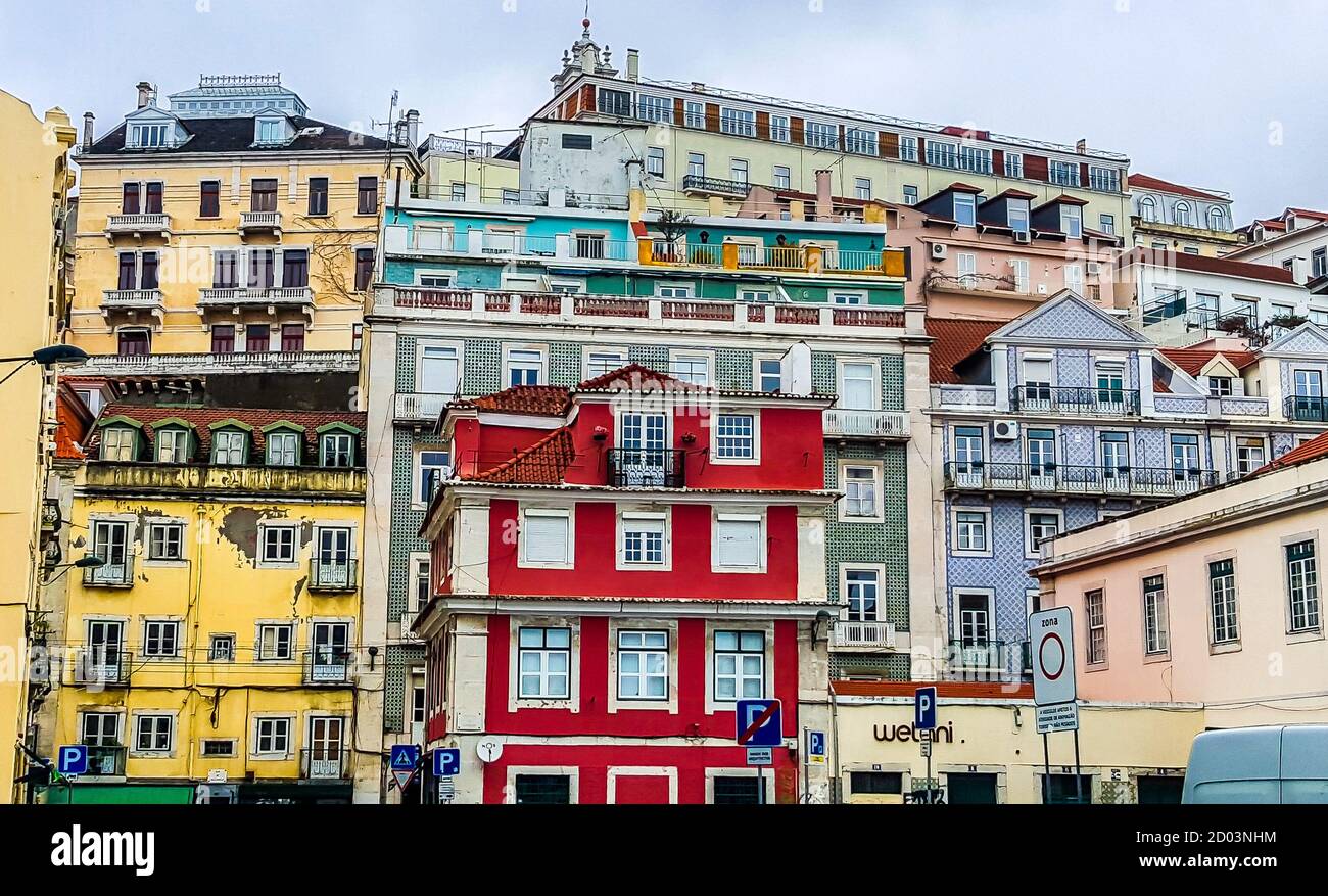 Lissabon, Portugal. City Street. Architektur der Stadt. Stockfoto