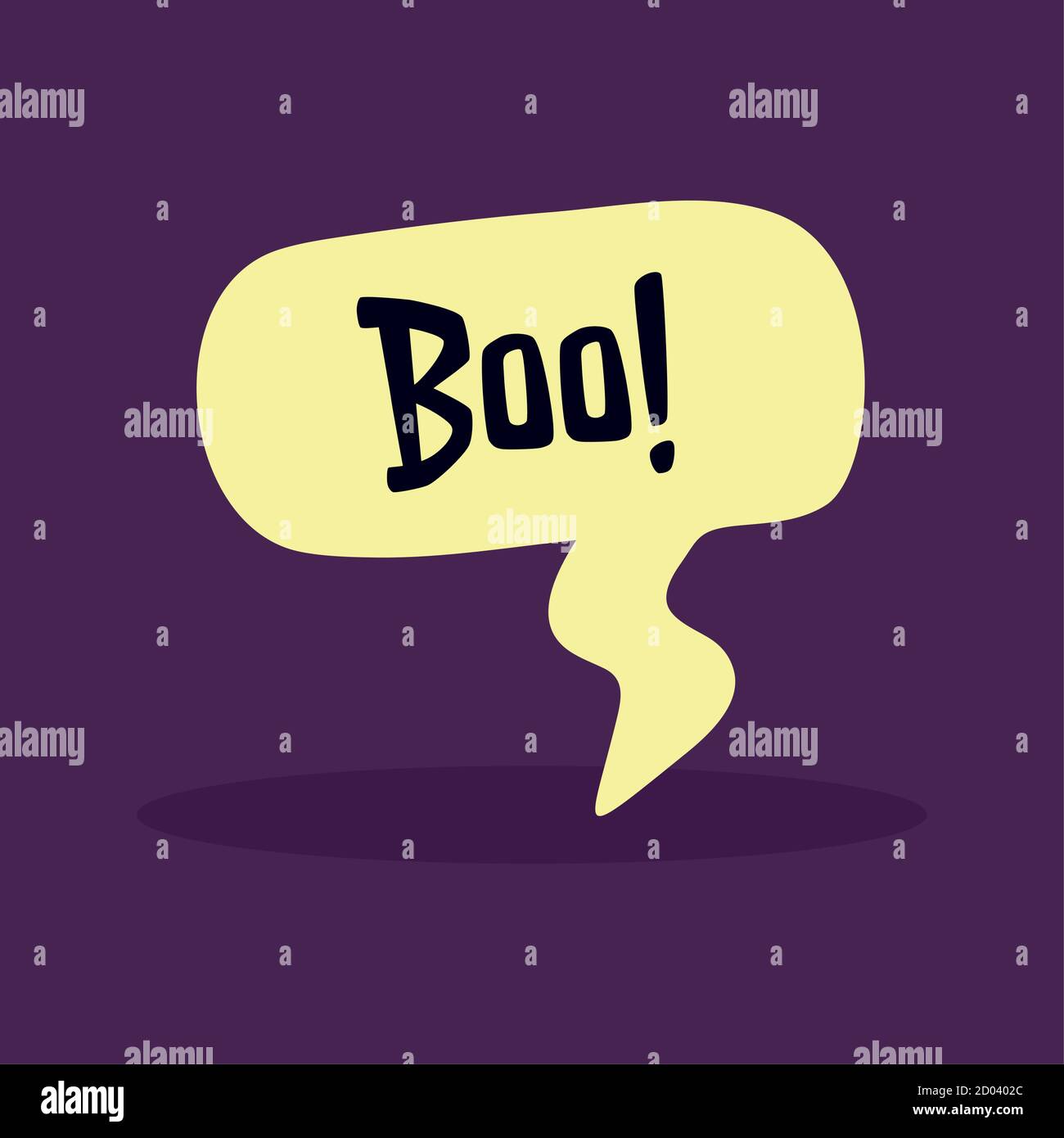 Comic-Bubble-Chat mit boo-Nachricht. Halloween-Symbol - Vektor Stock Vektor