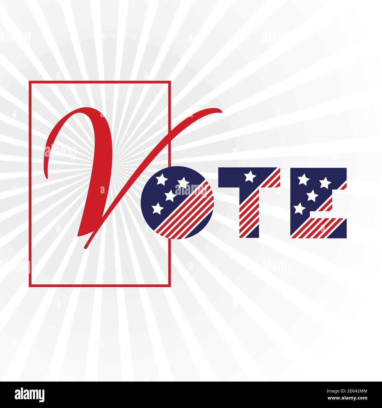 American Presidential Wahltag, politische Kampagne für Flyer, Post, Print, Stiker Vorlage Design Patriotische Motivations-Nachricht Zitate Jetzt abstimmen Stock Vektor