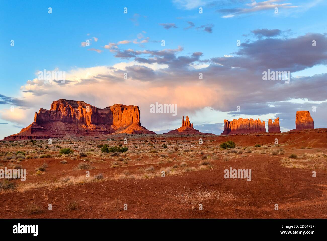 Monument Valley Arizona / Utah Wüstenlandschaft Stockfoto