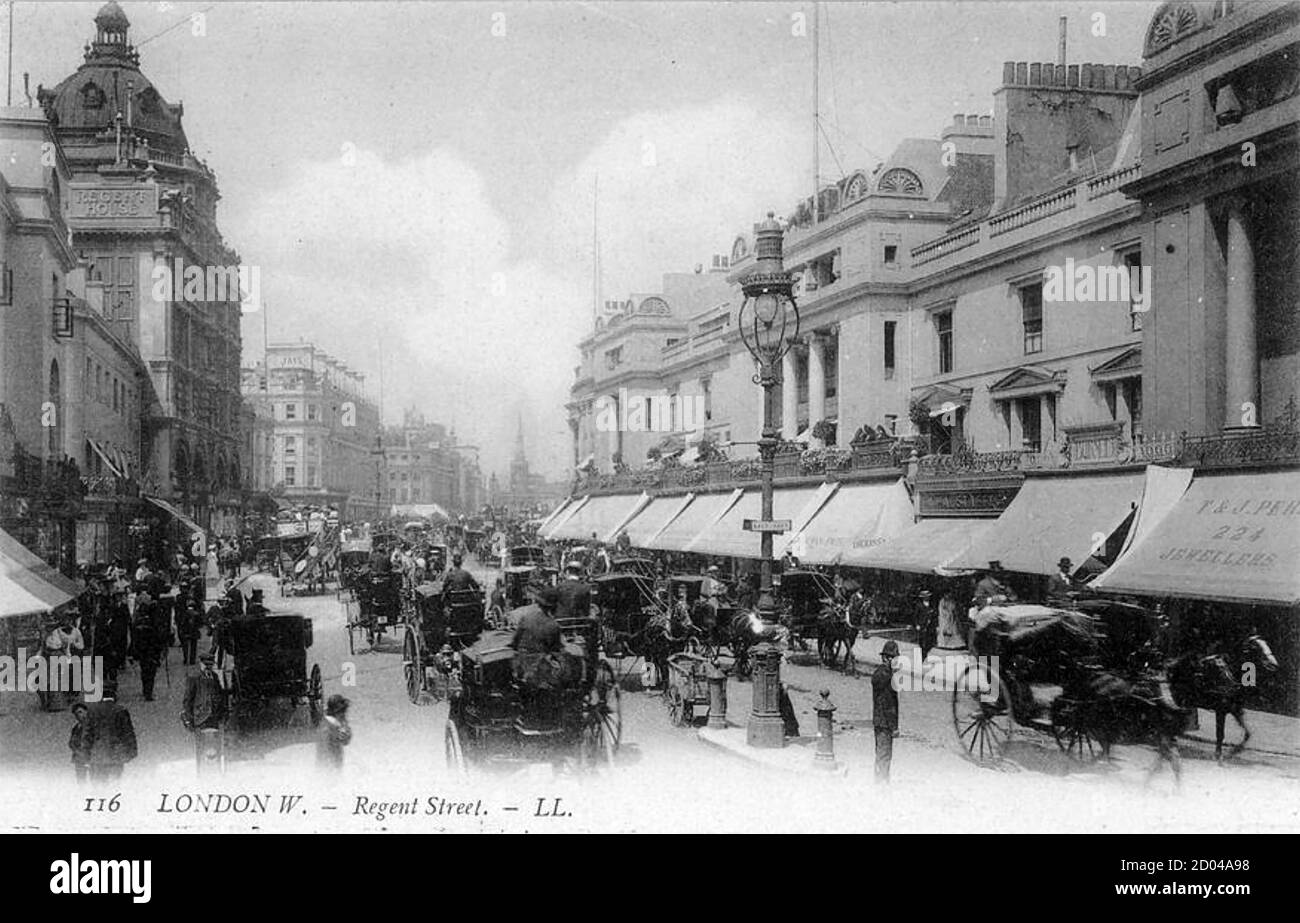 UPPER REGENT STREET, London, ca. 1900 Richtung Norden Stockfoto