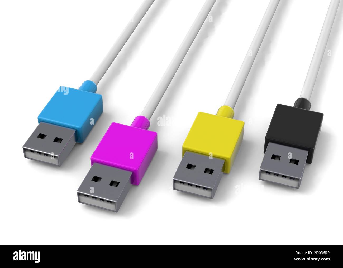 CMYK USB - 3D Stockfoto