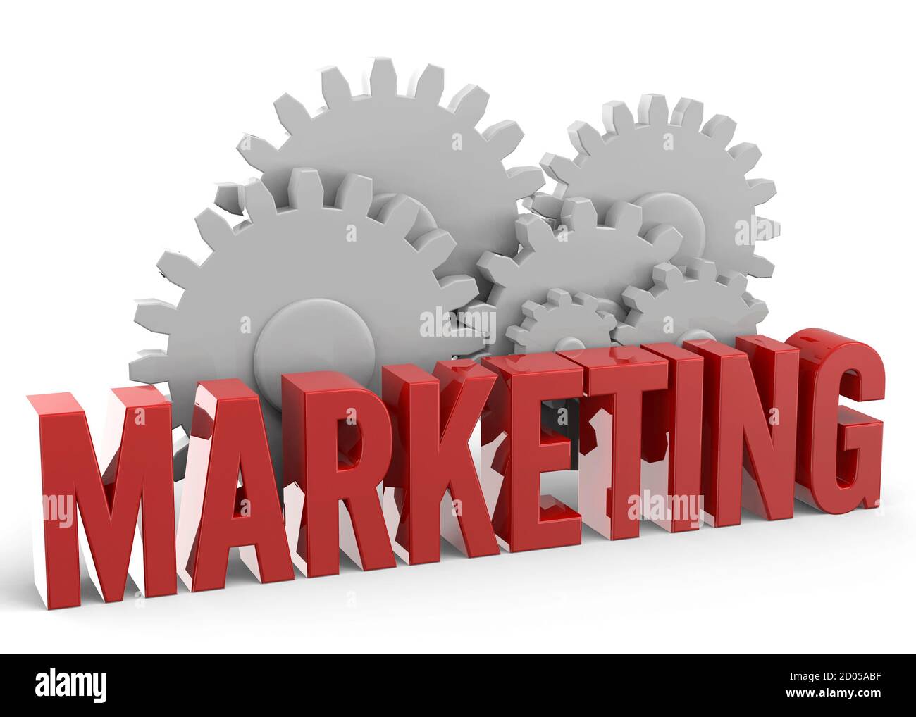 Marketing und Ausrüstung - 3D Stockfoto