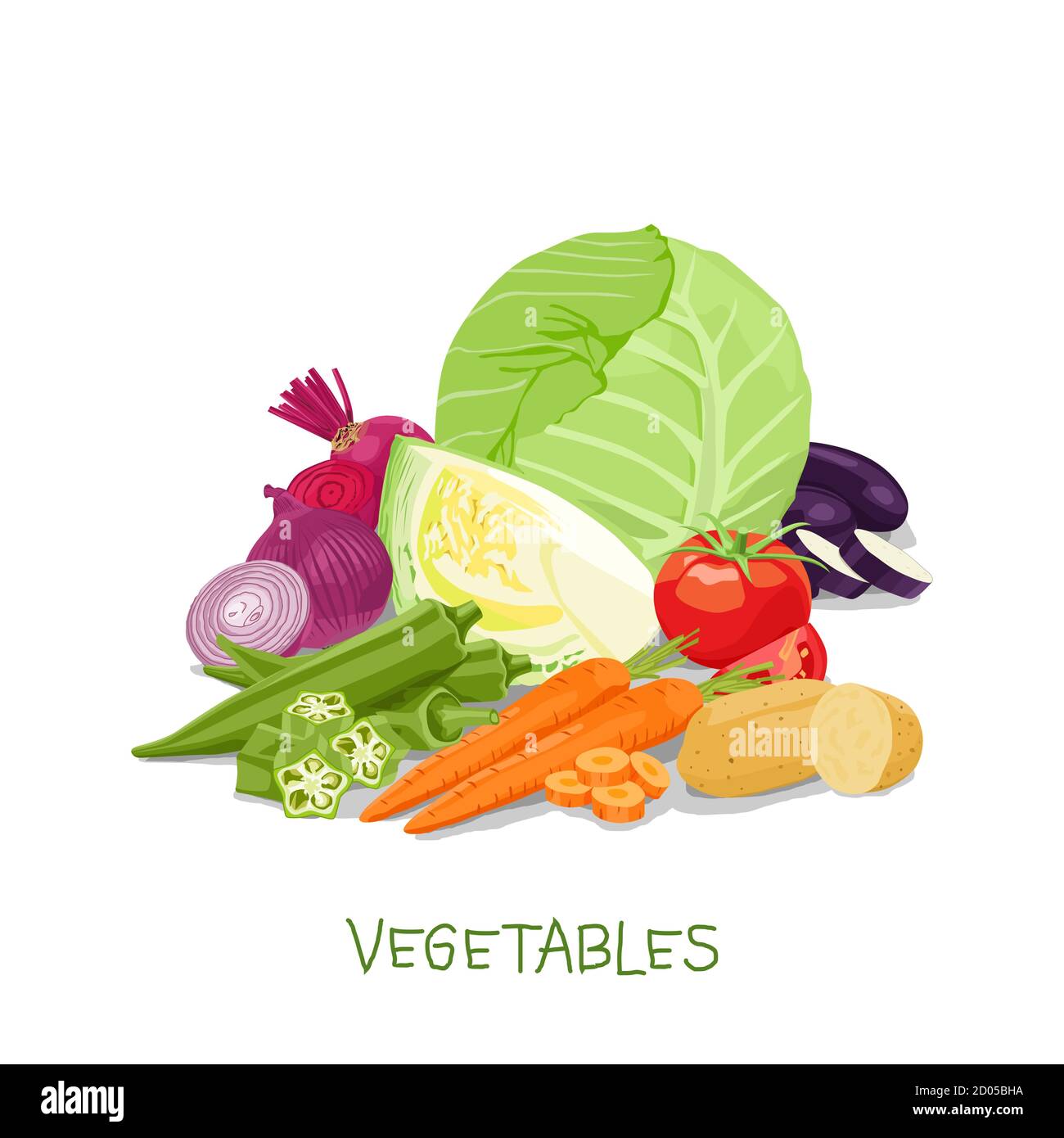 Okra leaf Stock-Vektorgrafiken kaufen - Alamy
