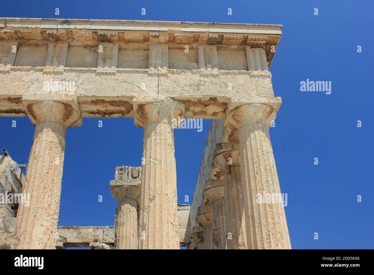 Der antike griechische Tempel von Afaea (Afaia) auf der Insel Aegina, Griechenland Stockfoto